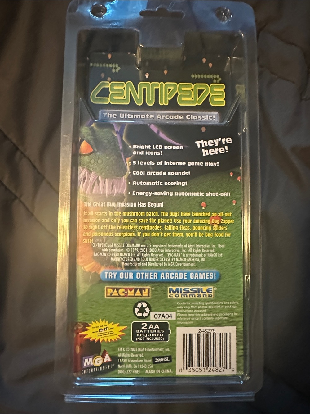 Handheld Centipede Arcade Game 🕹️ - Picture 2 of 2